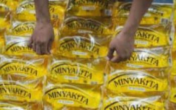 Foto : Minyak makan merek Minyakita dalam bentuk kemasan plastik.